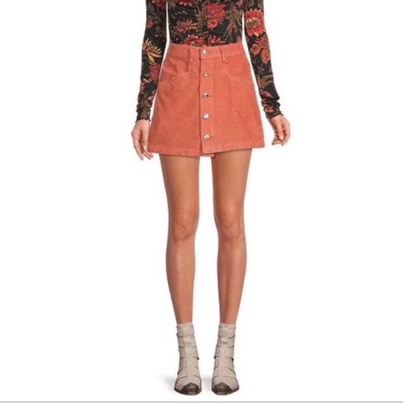 💕 HOSTPICK 💗 Free People NWT Corduroy Mini Skirt - Picture 8 of 9